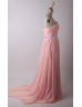 Strapless Chiffon Twist Elegant Bridesmaid Dress